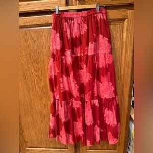 MILLE Paola Skirt in Crimson Floral New with Tags Size S